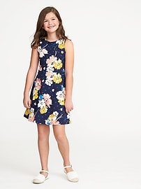 View large product image 3 of 3. Patterned Fit & Flare Jersey Sundress for Girls