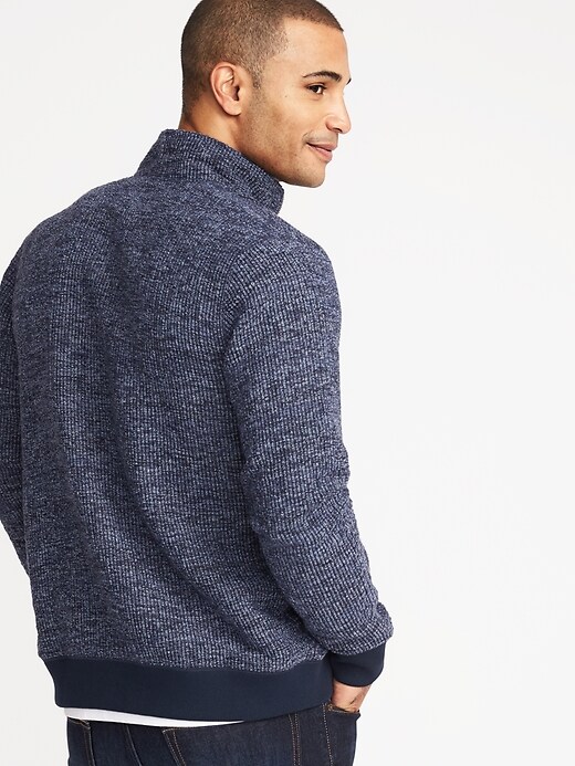 Image number 2 showing, Mock-Neck Full-Zip Sweater