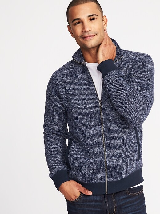 Image number 4 showing, Mock-Neck Full-Zip Sweater