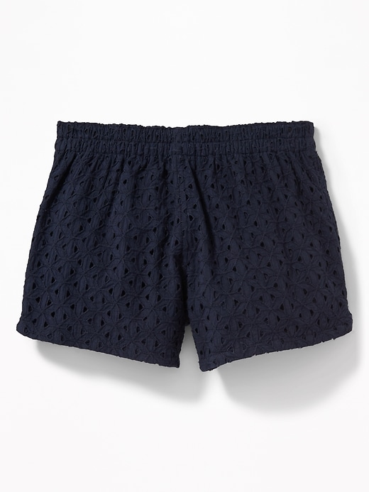 View large product image 2 of 3. Pull-On Cutwork Shorts for Girls