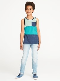 View large product image 3 of 3. Color-Block Pocket Tank for Boys