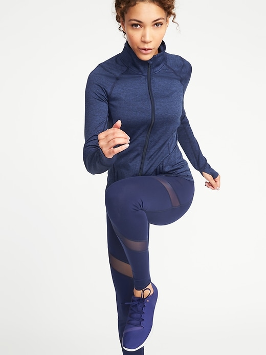 Image number 4 showing, Full-Zip Compression Jacket for Women