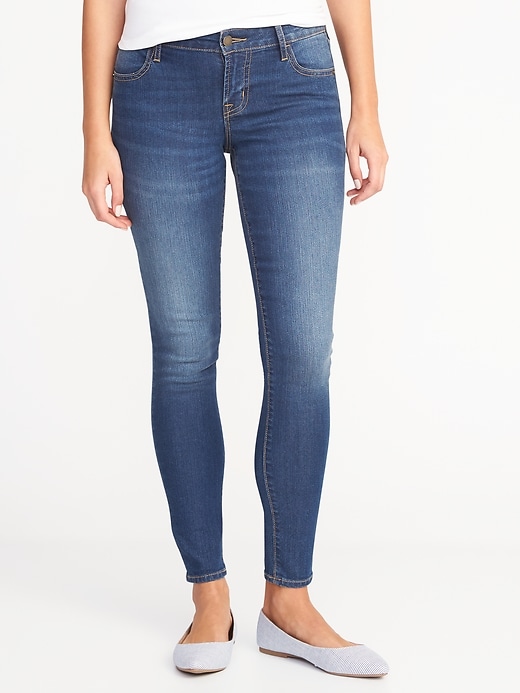 View large product image 1 of 2. Mid-Rise Super-Skinny Ankle Jeans for Women