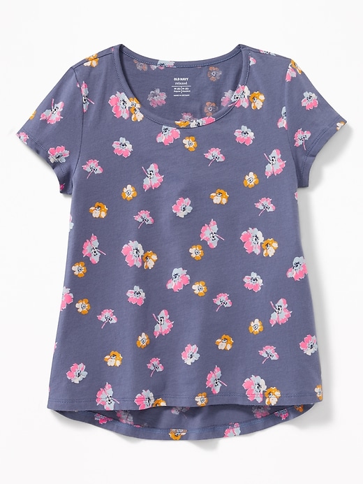 View large product image 1 of 1. A-Line Soft-Washed Swing Tee for Girls