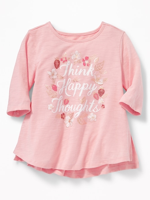 View large product image 1 of 2. Graphic Slub-Knit Tunic for Toddler Girls