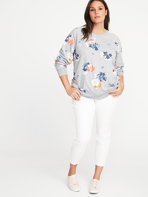Image number 3 showing, Relaxed Plus-Size Vintage French-Terry Sweatshirt