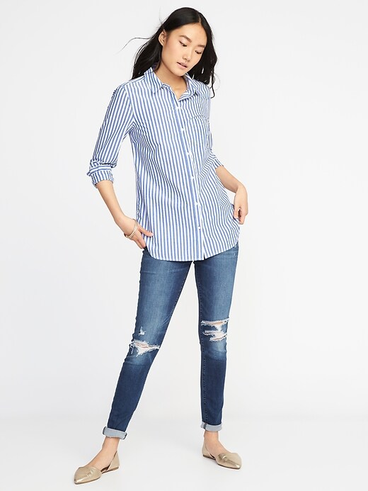 Image number 3 showing, Classic Relaxed Striped Tunic for Women