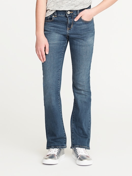 View large product image 1 of 3. Medium-Wash Boot-Cut Jeans for Girls