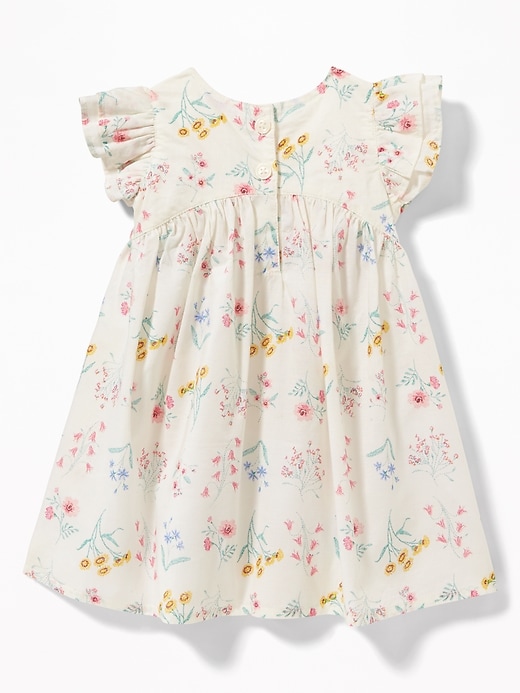 View large product image 2 of 2. Floral Flutter-Sleeve Dress for Baby