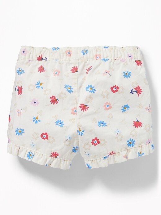 View large product image 2 of 2. Floral-Print Pull-On Shorts for Baby