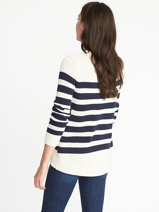 Image number 2 showing, Striped Crew-Neck Sweater for Women