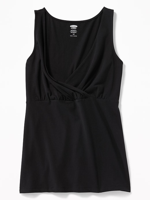 Image number 4 showing, Maternity Cross-Front Jersey Nursing Sleeveless Top
