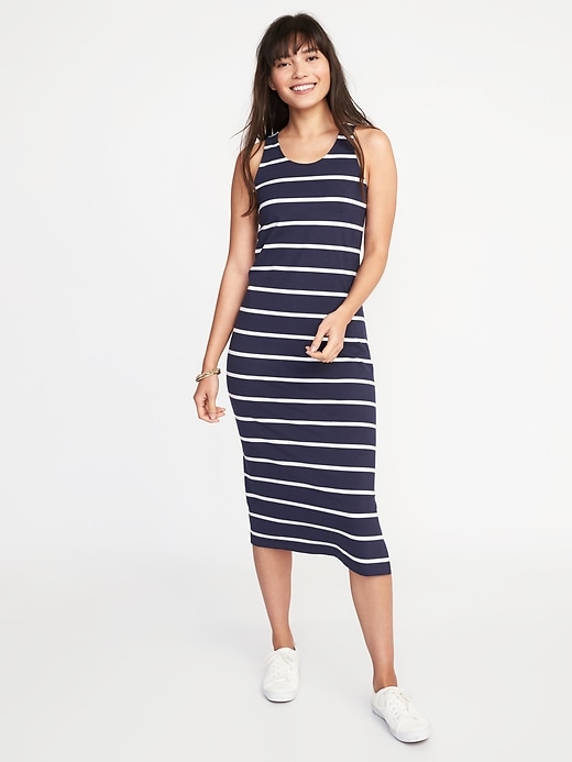 Image number 1 showing, Sleeveless Jersey Midi Dress for Women