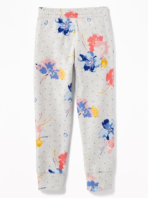 View large product image 2 of 2. Floral-Print Fleece Joggers for Girls