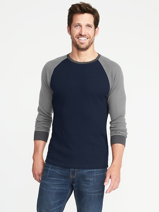 Image number 1 showing, Soft-Washed Built-In Flex Thermal Tee