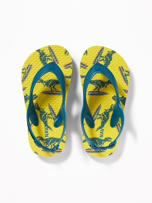 View large product image 1 of 1. Printed Flip-Flops for Toddler Boys