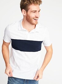 View large product image 4 of 5. Color-Block Slub-Knit Polo