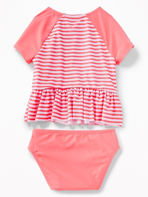 View large product image 2 of 2. "Mermaid" Peplum-Rashguard Swim Set for Toddler Girls
