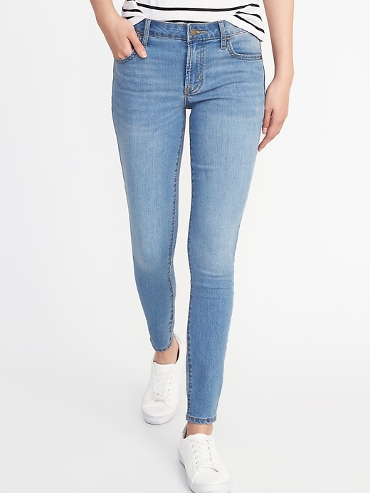 View large product image 1 of 2. Mid-Rise Super-Skinny Ankle Jeans for Women