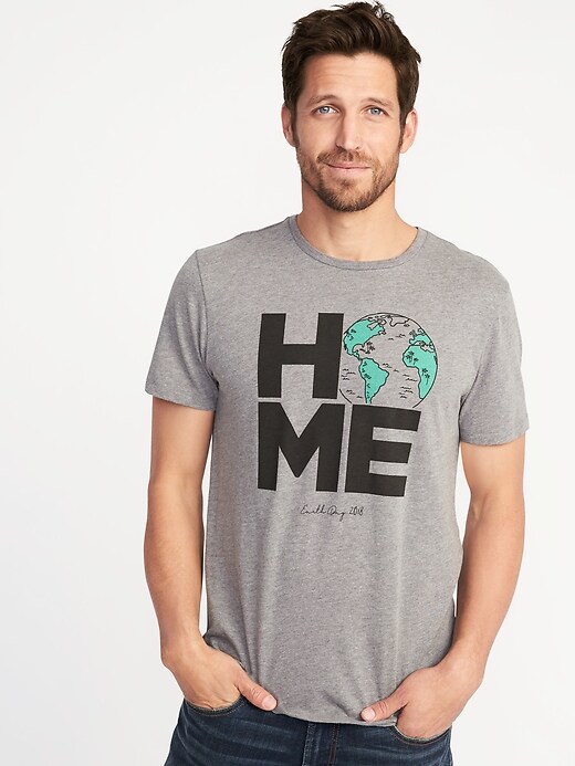 Image number 1 showing, Soft-Washed "Earth Day 2018" Graphic Tee