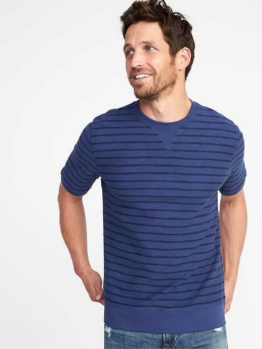 View large product image 1 of 1. Textured-Stripe Tee