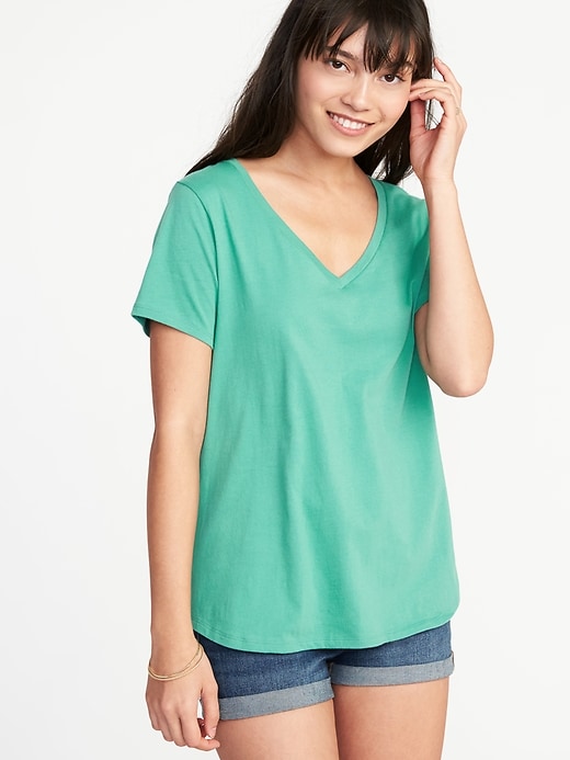 Image number 1 showing, EveryWear V-Neck Tee for Women
