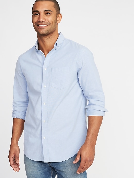 View large product image 1 of 1. Regular-Fit Built-In Flex Everyday Oxford Shirt for Men