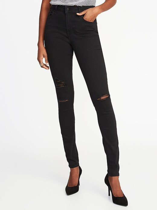 View large product image 1 of 3. Mid-Rise Distressed Rockstar Jeans for Women