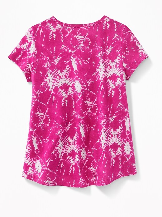 View large product image 2 of 3. A-Line Soft-Washed Swing Tee for Girls