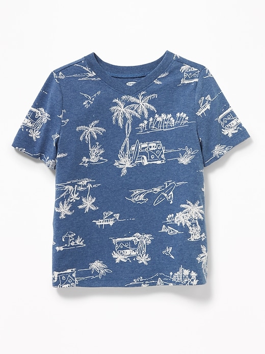 View large product image 1 of 2. Printed V-Neck Tee for Toddler Boys