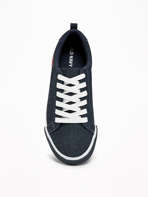View large product image 2 of 3. Lace-Up Chambray Sneakers for Boys