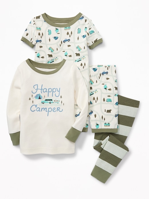 View large product image 1 of 1. "Happy Camper" 4-Piece Sleep Set for Toddler & Baby