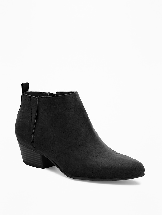 View large product image 1 of 2. Sueded Ankle Boots for Women