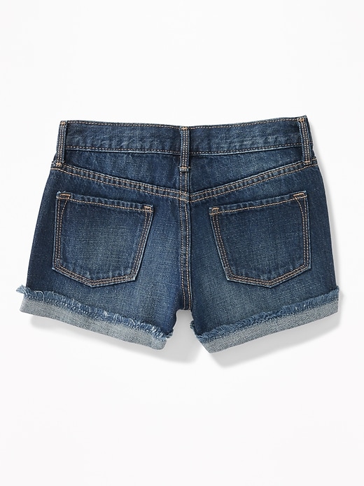 View large product image 2 of 3. Distressed Cuffed Denim Shorts for Girls
