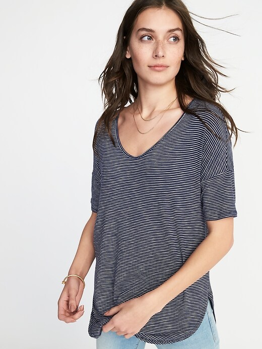 Image number 1 showing, Relaxed Luxe Slub-Knit Tunic for Women