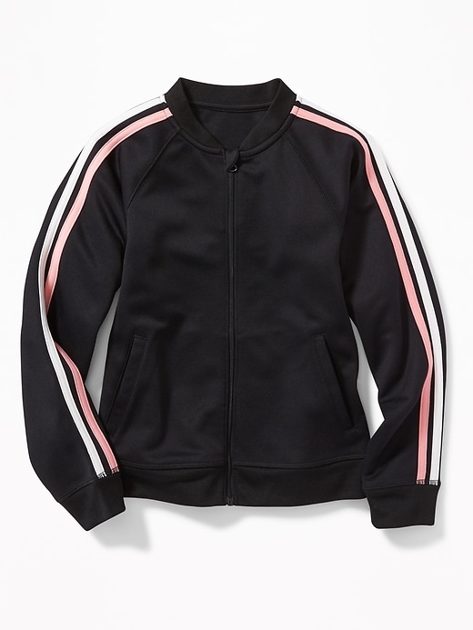View large product image 1 of 3. Retro-Stripe Track Jacket for Girls