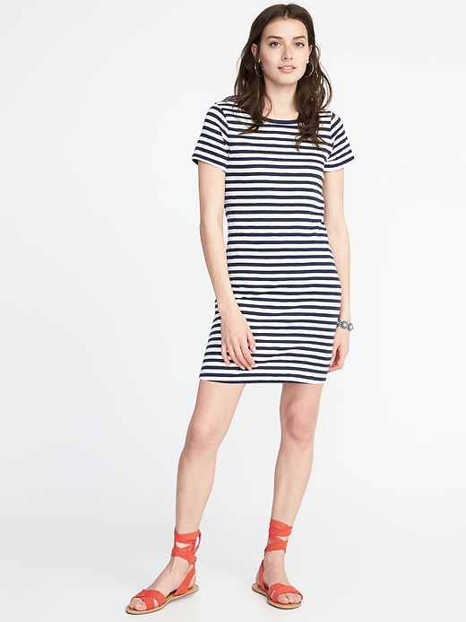 View large product image 1 of 2. Slub-Knit Tee Dress for Women
