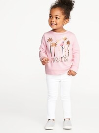 View large product image 3 of 4. "Paradise" Graphic French Terry Sweatshirt for Toddler Girls