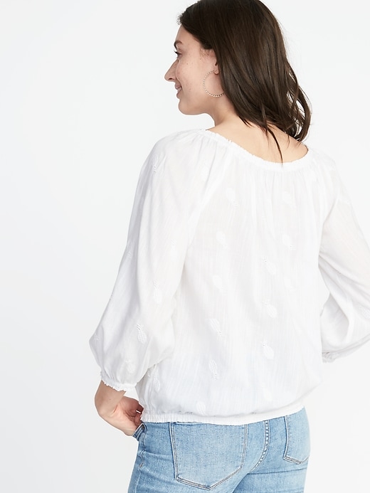 Image number 2 showing, Relaxed Cinched-Waist Top for Women