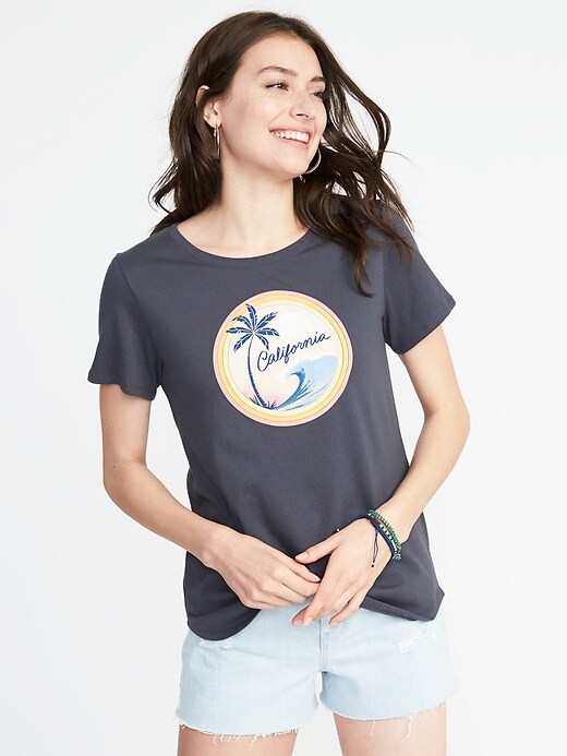 View large product image 1 of 1. EveryWear Graphic Crew-Neck Tee for Women