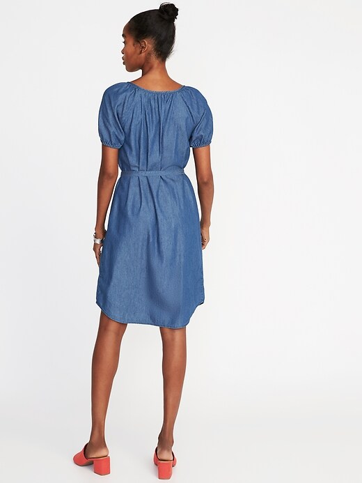 Image number 2 showing, Tie-Waist Shirt Dress for Women
