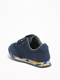 View large product image 3 of 4. Mesh-Trim Secure-Strap Sneakers for Toddler Boys