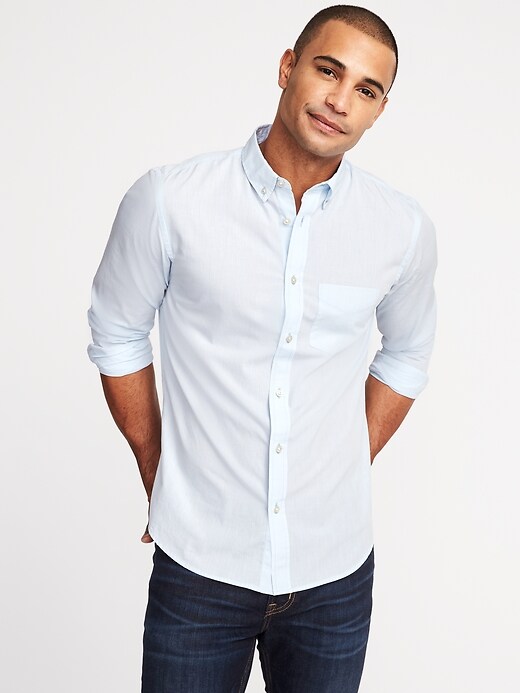 Image number 4 showing, Slim-Fit Poplin Shirt For Men