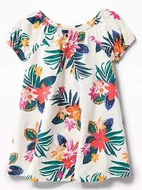 View large product image 3 of 3. Floral-Print Jersey Swing Dress for Toddler Girls