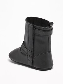 View large product image 3 of 4. Faux-Leather Buckled Boots for Baby