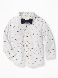 View large product image 5 of 5. Printed Shirt & Bow-Tie Set for Toddler Boys