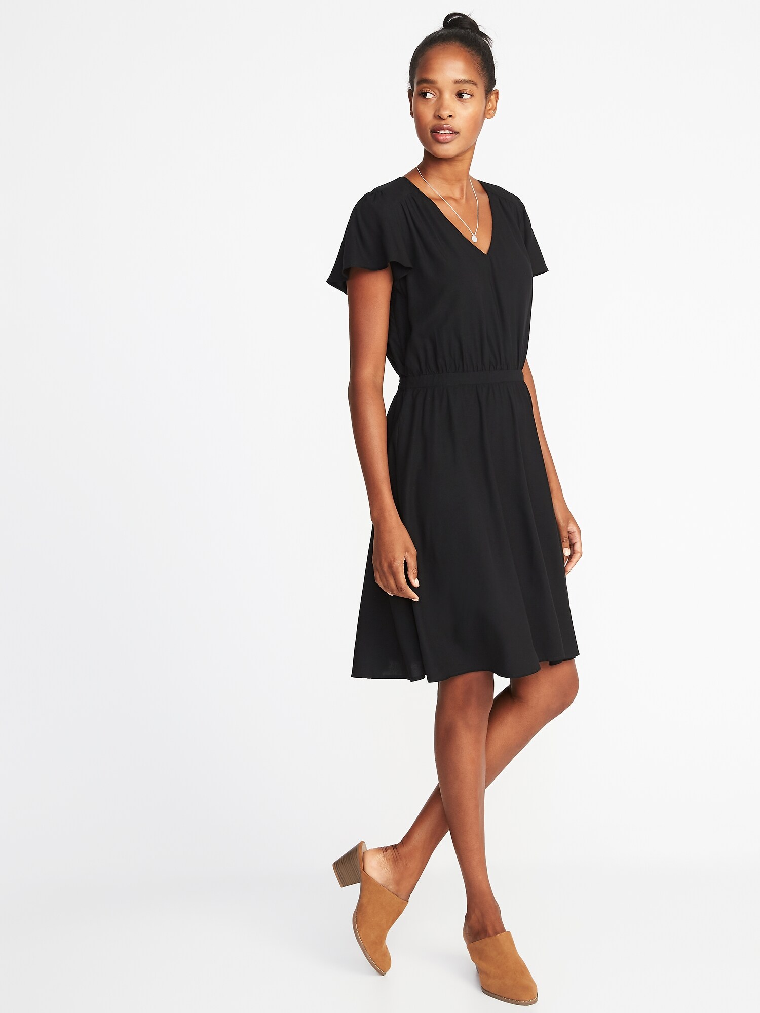 Waist Defined V Neck Dress For Women Old Navy