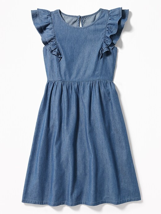 View large product image 1 of 3. Ruffle-Trim Midi Dress for Girls