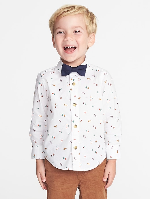 View large product image 1 of 5. Printed Shirt & Bow-Tie Set for Toddler Boys