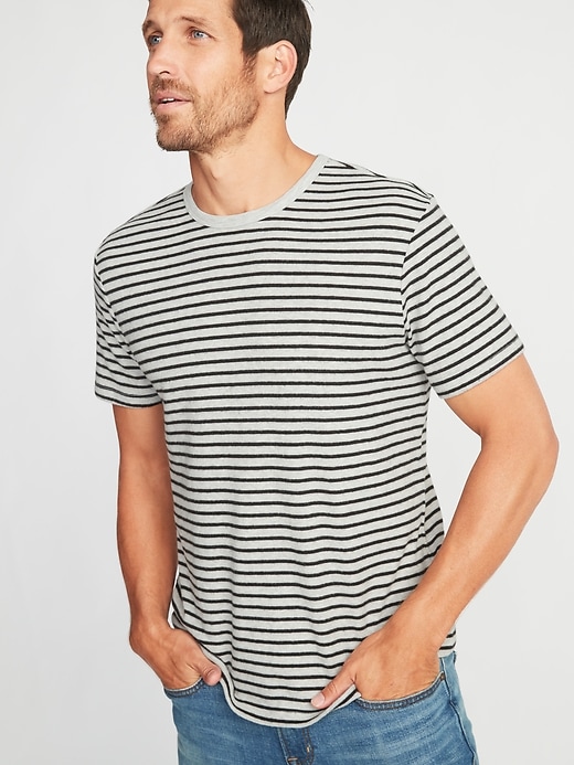 Image number 1 showing, Striped Plush-Knit Tee